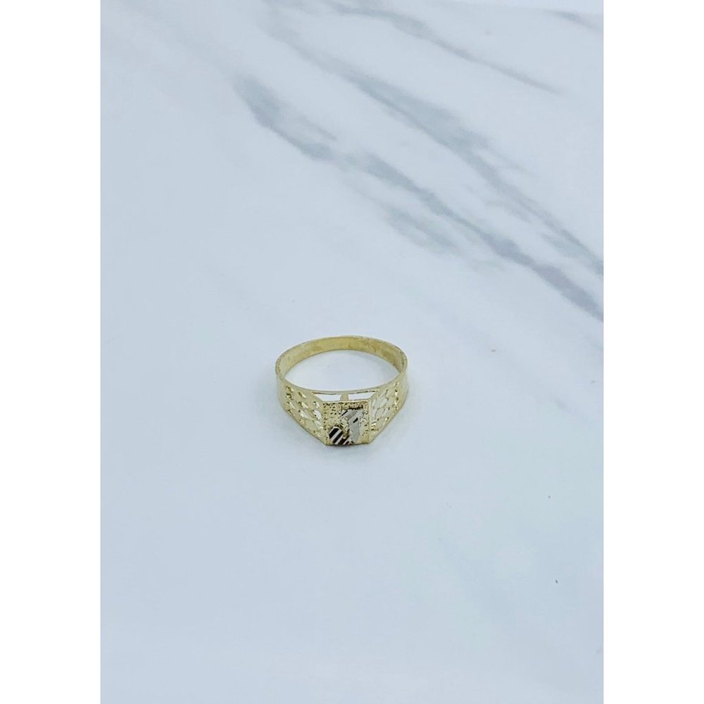 Real 10k Solid Gold Initial Ring Letter J Size 6 - image 3